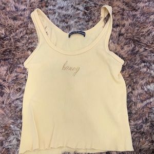 yellow brandy melville honey tank top 🍯🐝